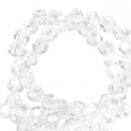 Top Glas Facett Glasschliffperlen 4mm rund Crystal-pearl shine coating